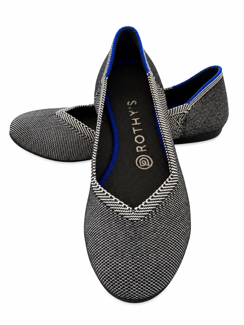 Rothy's The Flat in Cloud Grey Birdseye Sz 7 Retired